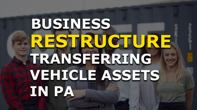 Can vehicle plates be transferred when restructuring in Pennsylvania?